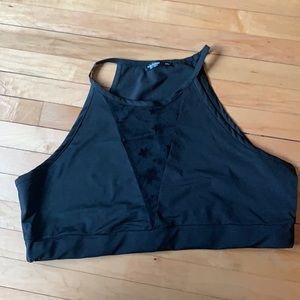 Black (with stars) crop top